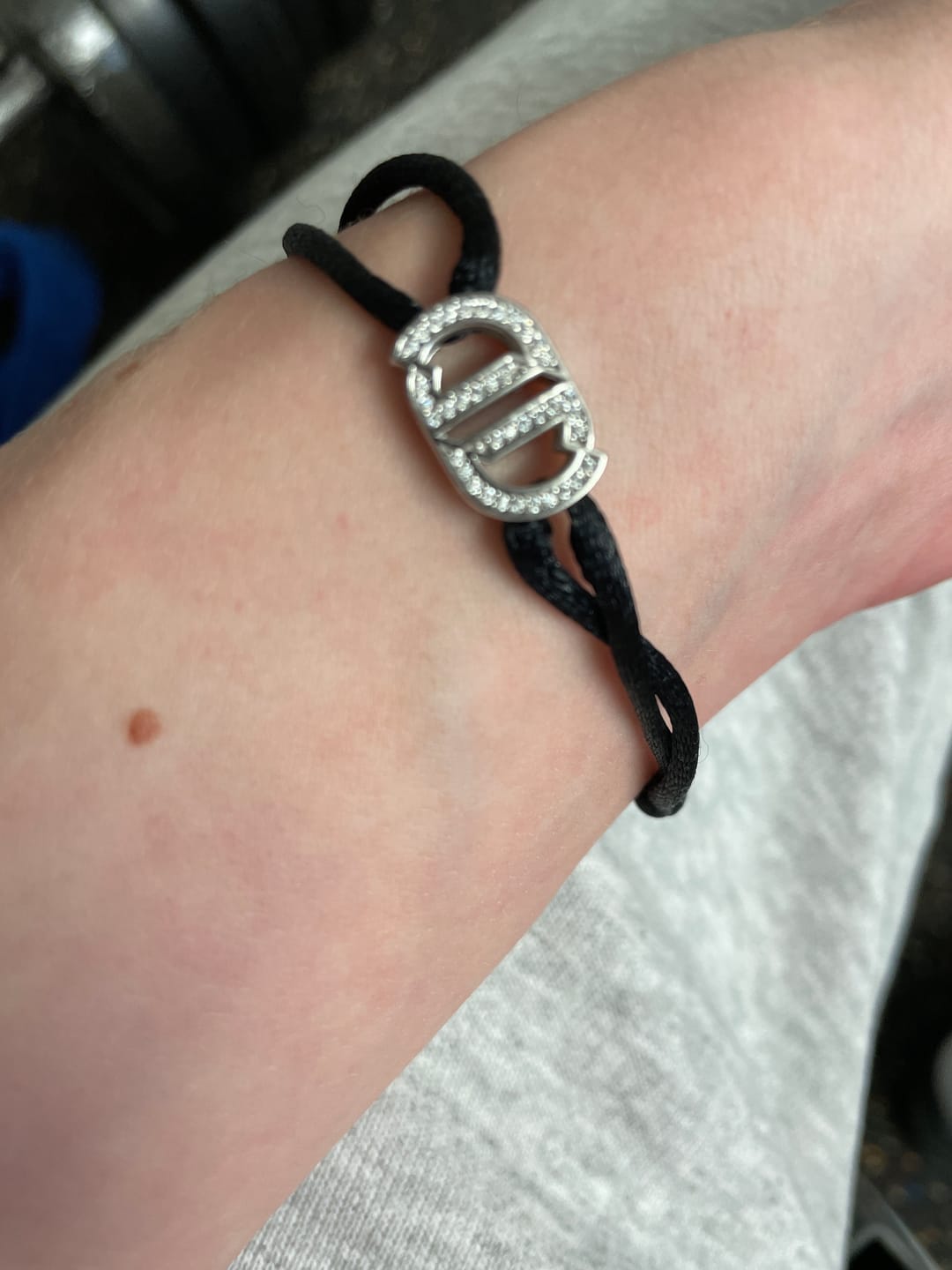 Customer photo review of MOISSANITE INFINITY BRACELET. - WHITE GOLD