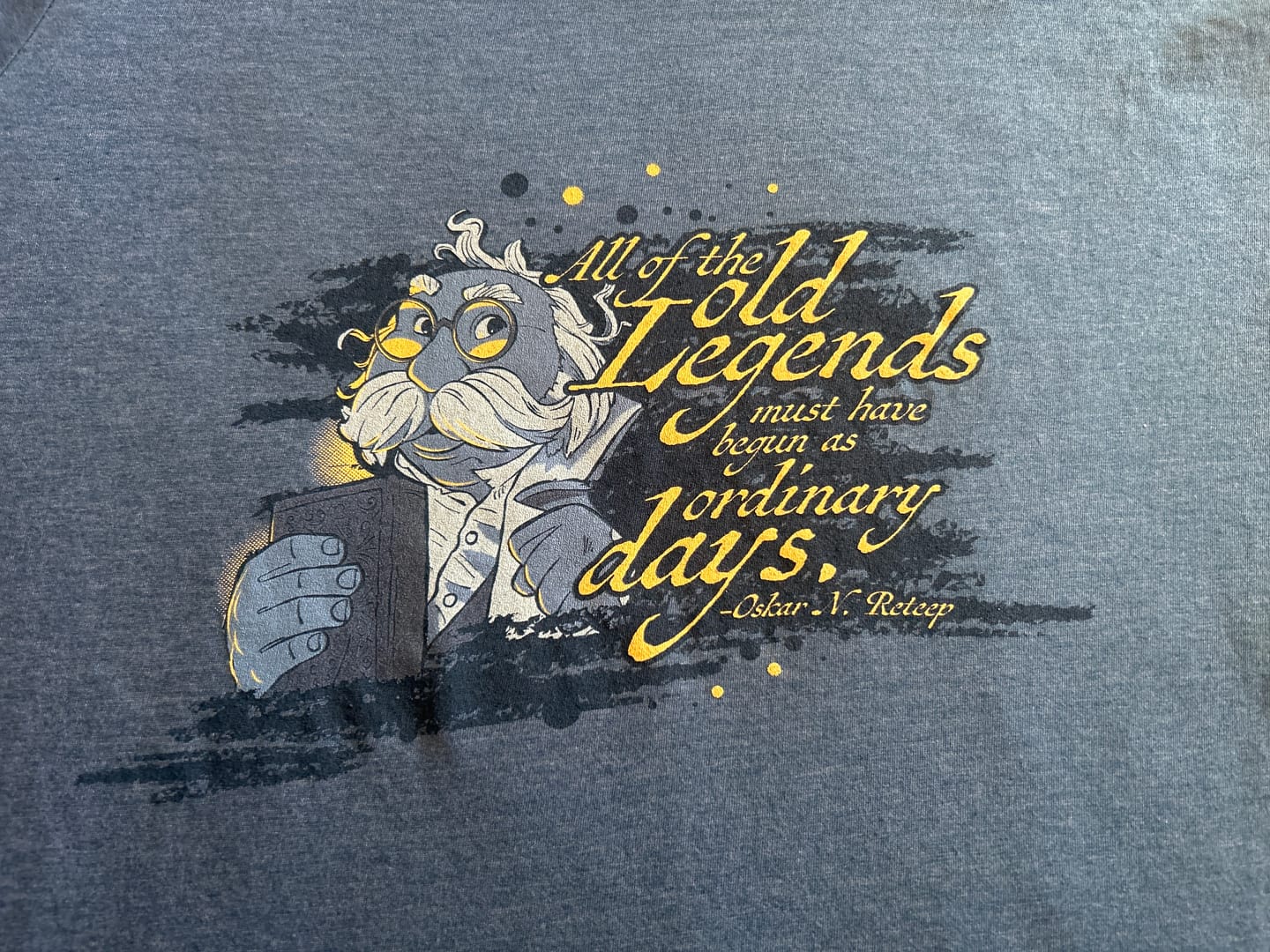 Customer photo review of The Wingfeather Saga - Oskar T-Shirt
