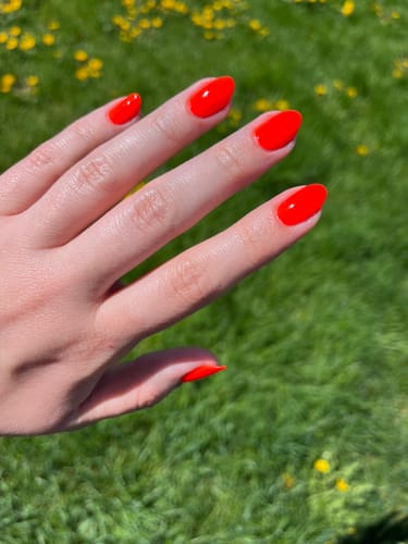 Customer photo review of Longwear Nail Polish - Orangesicle
