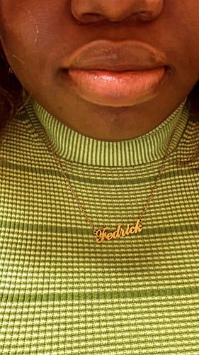 Customer photo review of Personalized Name Necklace