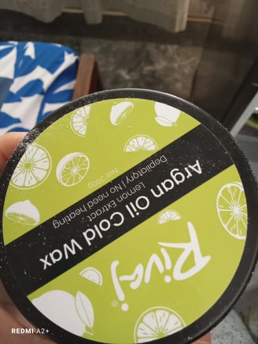 Customer photo review of Rivaj Lemon Argan Oil Cold Wax 200g