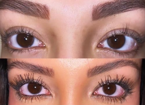 Customer photo review of Suero para pestañas y cejas