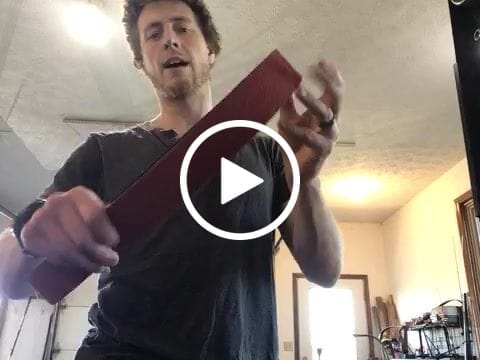 Customer video review of 2" x 42" Sanding Belts for Stock Removal