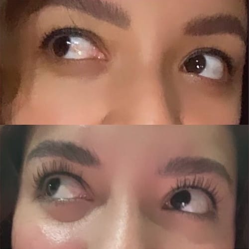 Customer photo review of Suero para pestañas y cejas