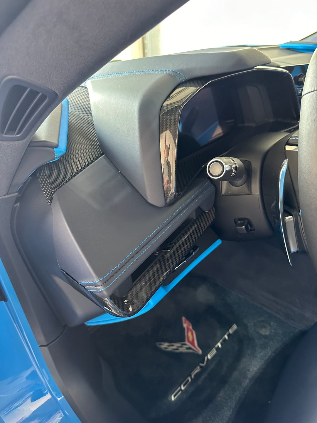 Customer photo review of Chevrolet Corvette C8 Carbon Fiber Interior Overlay Dash Trim
