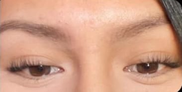 Customer photo review of Suero para pestañas y cejas