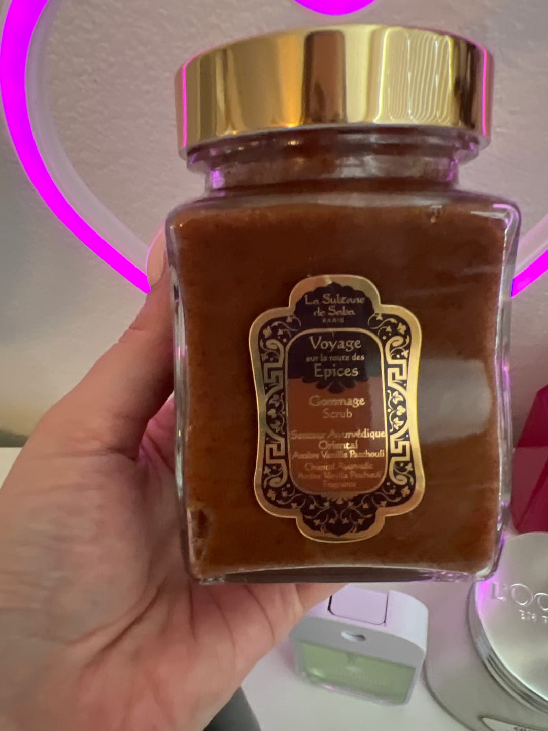 Customer photo review of Body Scrub - Ayurvedic Treatment - Amber Vanilla Patchouli Journey To The Spices Route