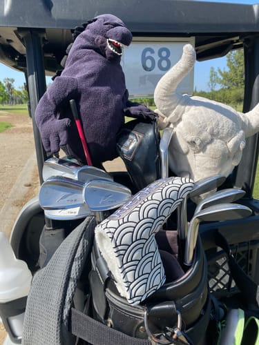Customer photo review of Japanese Wave Blade Headcover - Copper | Kraken Golf