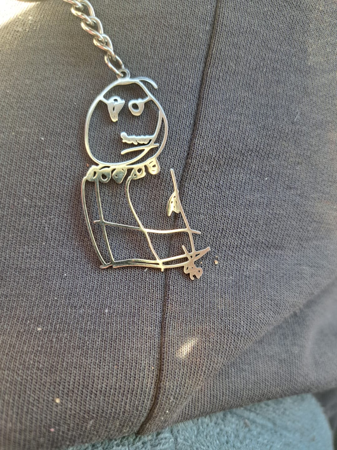 Customer photo review of Dibujo infantil personal como Collar o Colgante