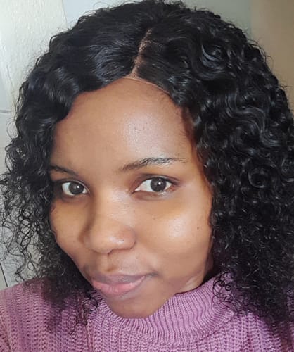 Customer photo review of Brazilian 4x4 Lace Wig - Jerry Curl 12"