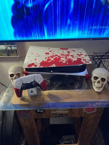 Customer photo review of Blood Splatter - PS5 Console Skin