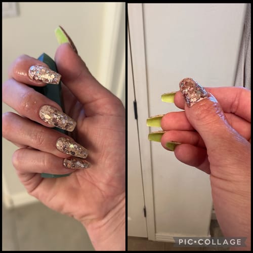 Customer photo review of Soft Gel Nail Extensions | Medium Coffin