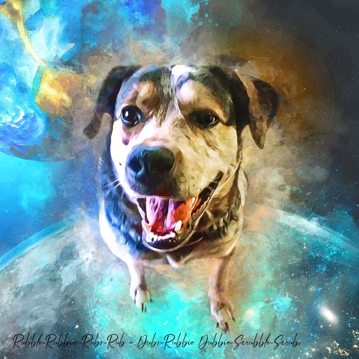 Customer photo review of Watercolor Pet Art - Pet Galaxy (PG)