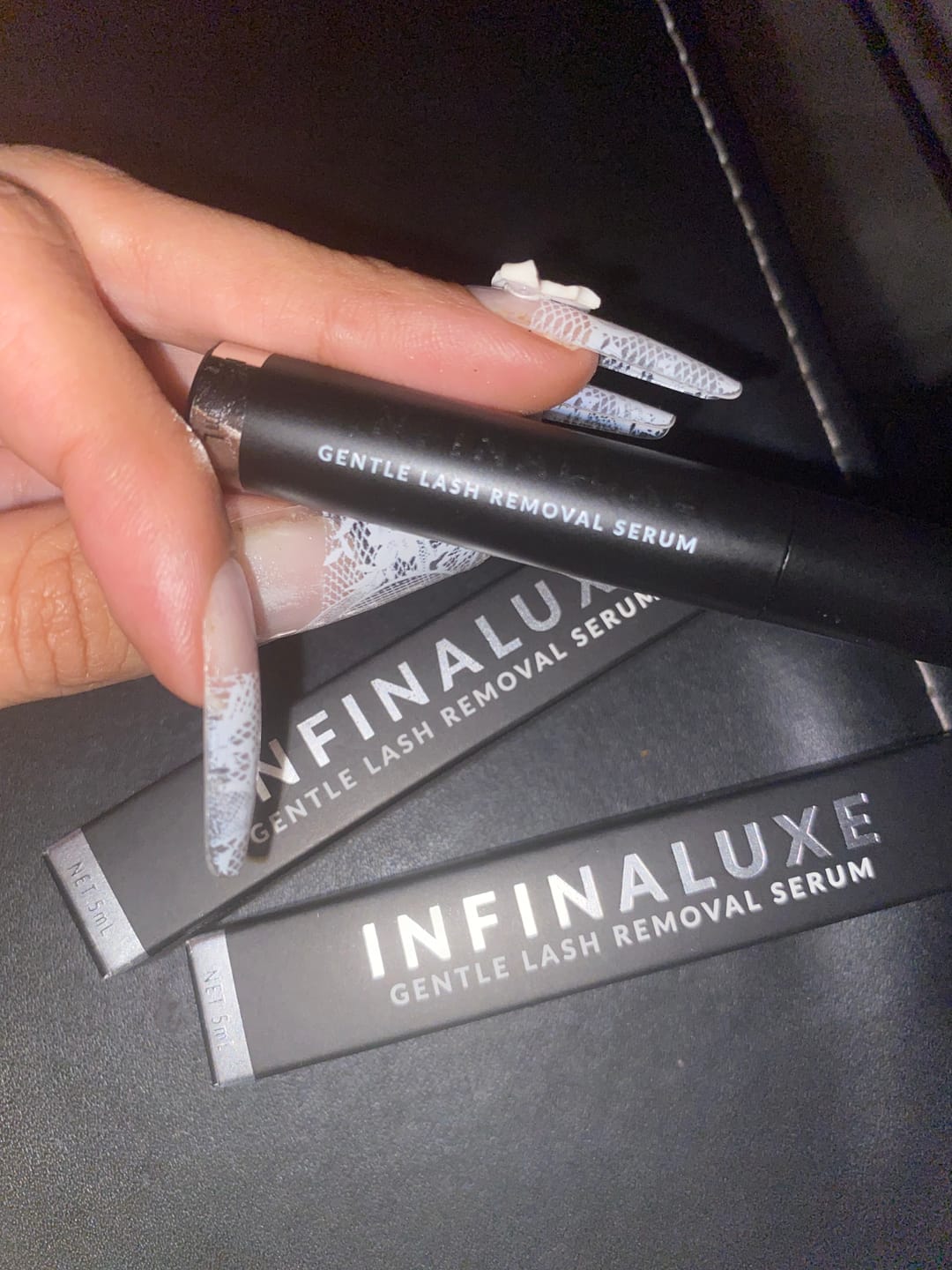 Customer photo review of Infinaluxe Gentle Lash Removal Serum (NEW)