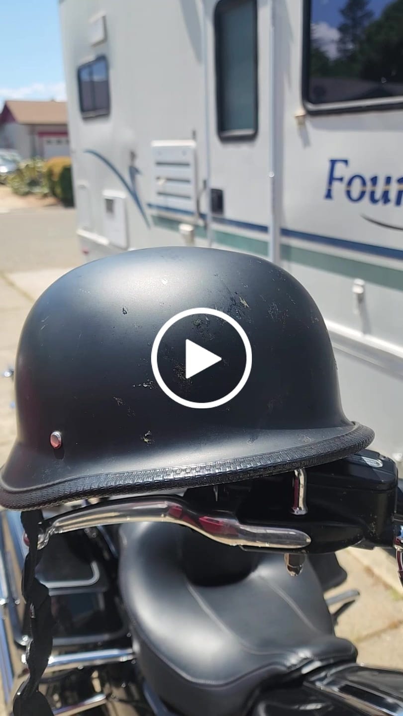 Customer video review of Mayan Style Half Helmet Lightweight Face German Style DOT Helmet - Matte Black