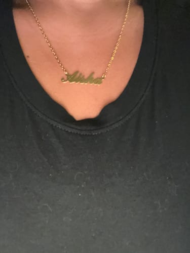 Customer photo review of Personalized Name Necklace