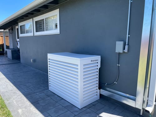 Customer photo review of Mini-Split AC Cover - White