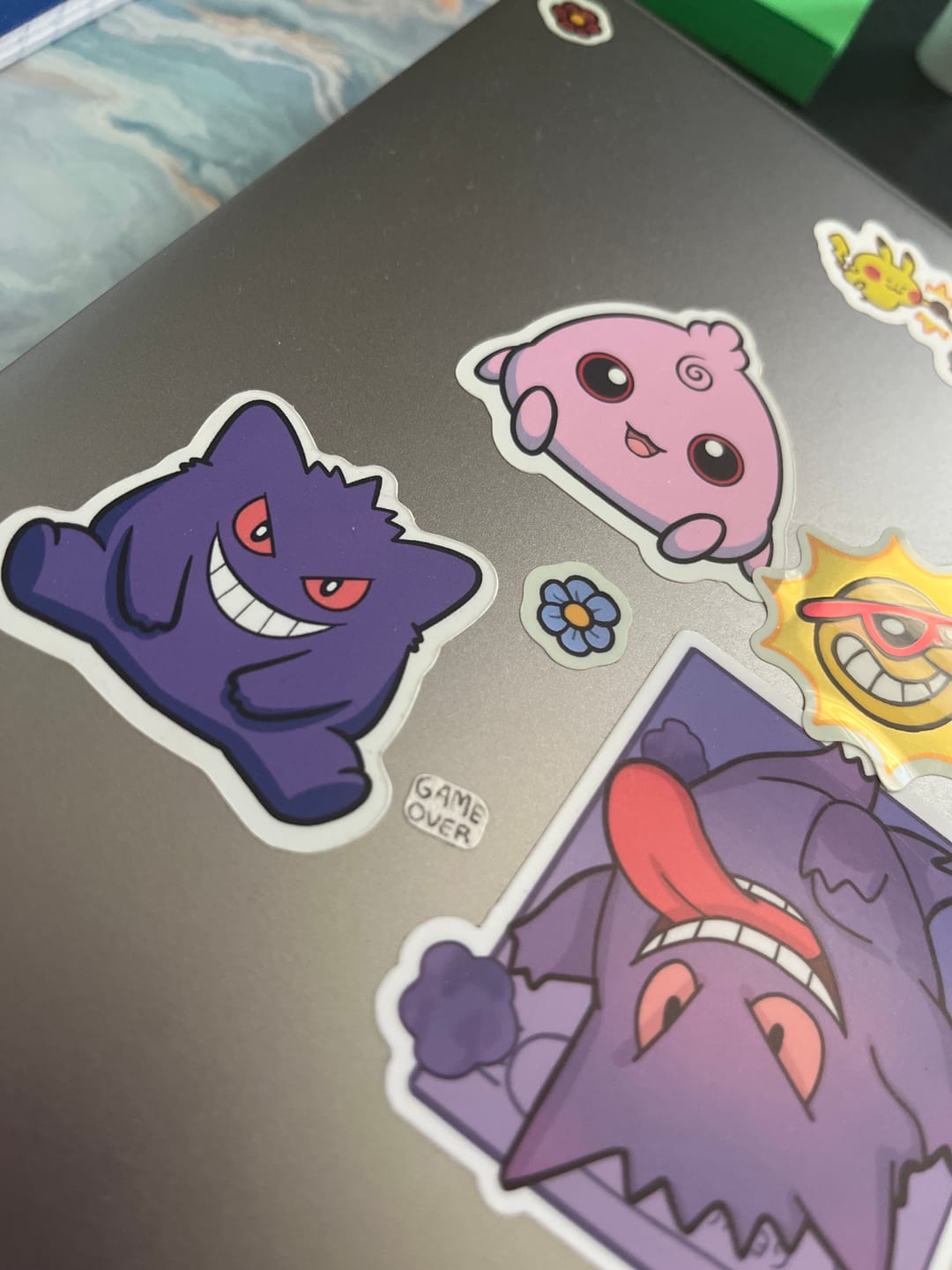 Customer photo review of Cute Baby Gengar Sticker - High-Quality Matte Vinyl Die-Cut Decal