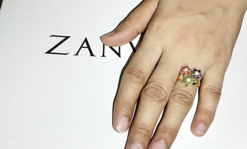 Customer photo review of TRINITY OF RUBY, EMERALD AND SAPPHIRE RING