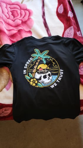 Customer photo review of TROPICS TEE