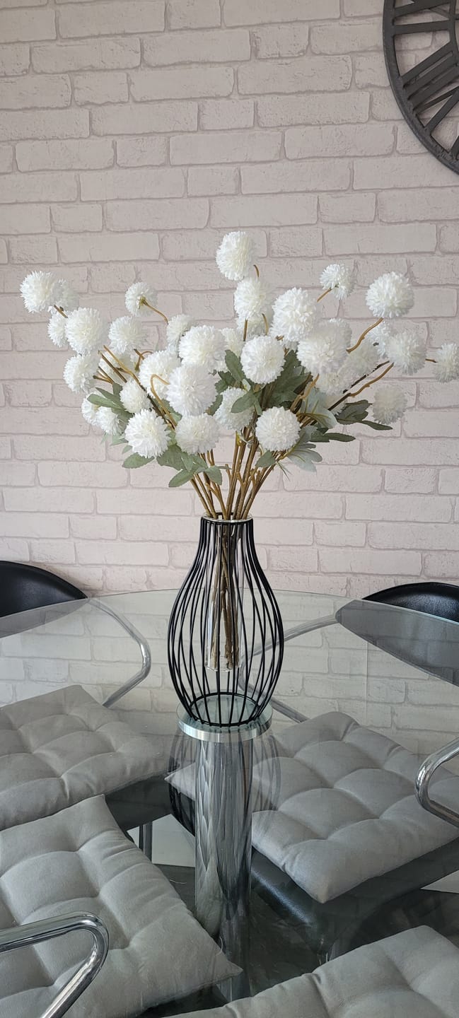Customer photo review of Faux Kiku Flower - White (10 Stems / 50 heads)