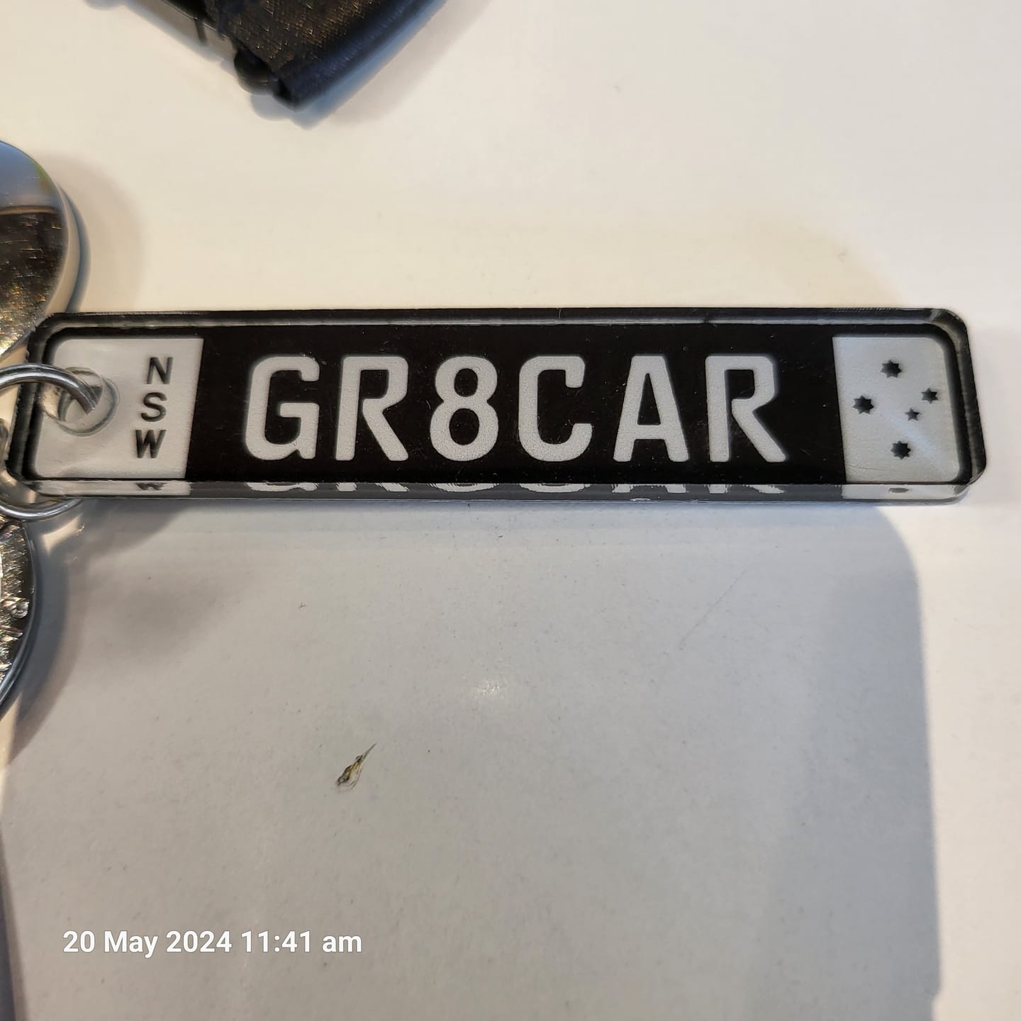 Customer photo review of NSW Premium Range Licence Plate Custom Keychain