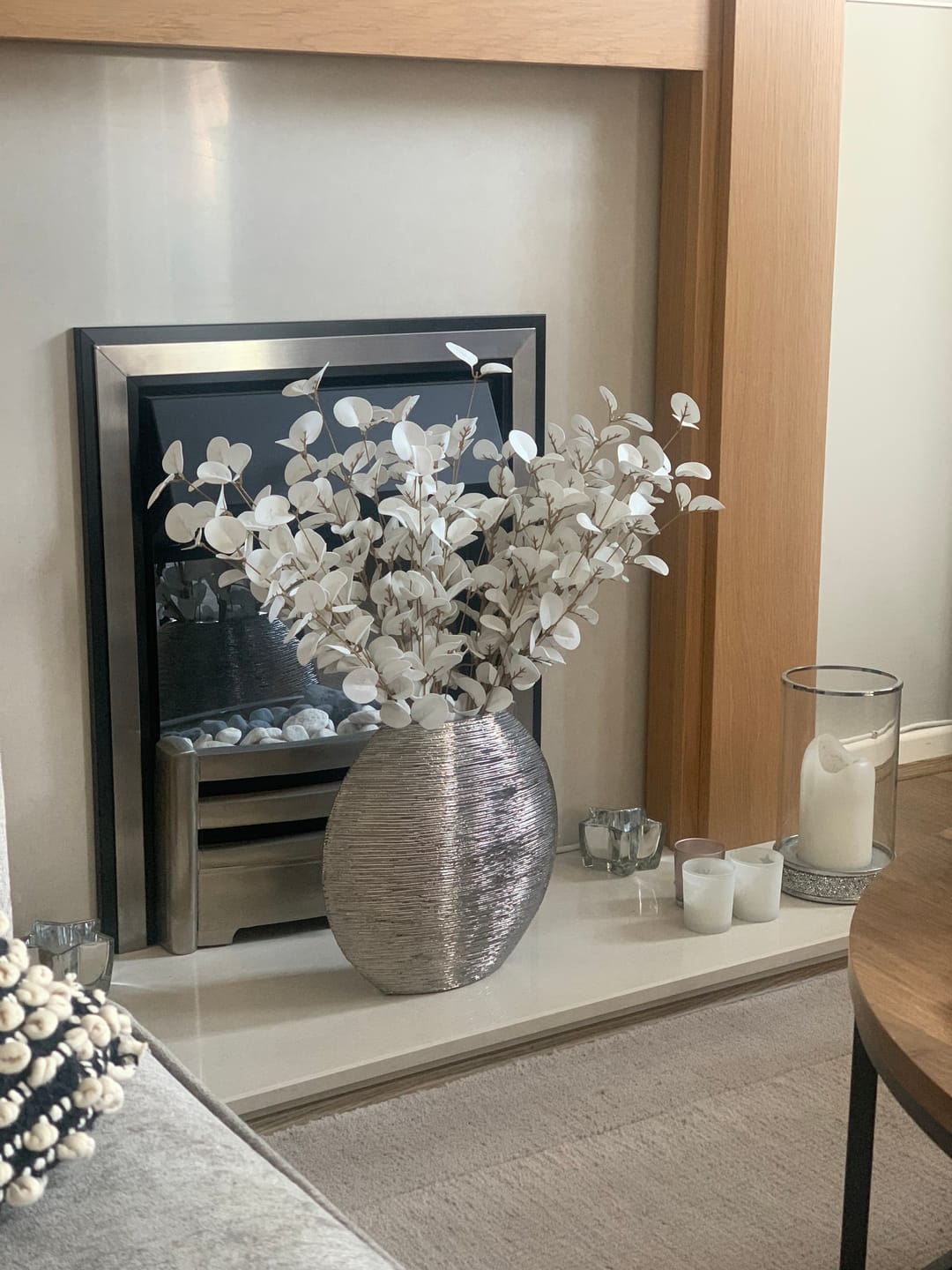 Customer photo review of Faux Eucalyptus - White (5 Stems)