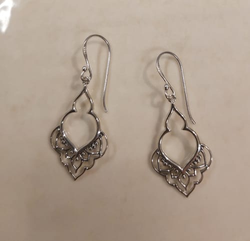 Customer photo review of עגילי השראה מרוקאית כסף 925