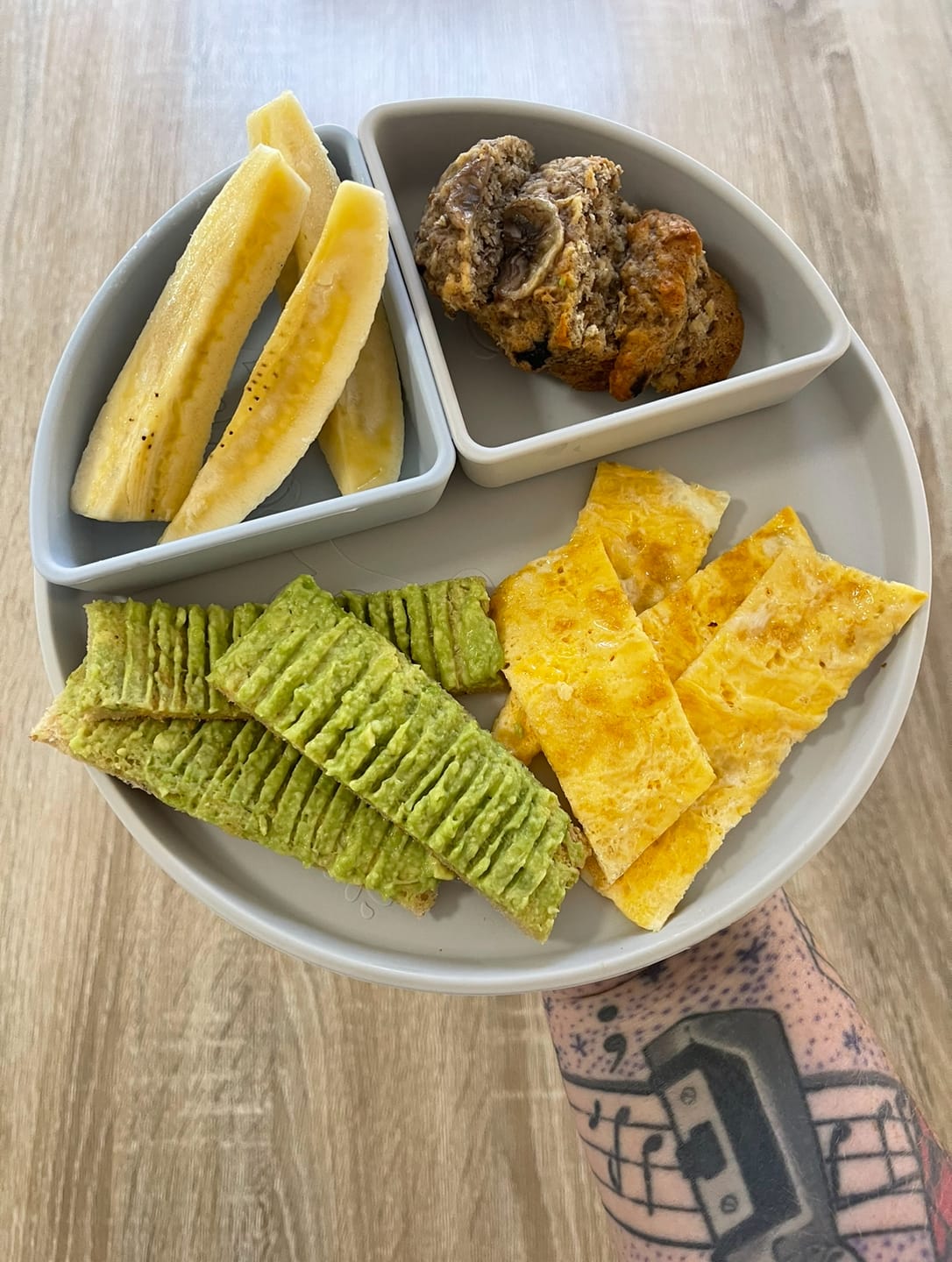 Customer photo review of Multi-Use Divider Tableware Set - Misty Sky