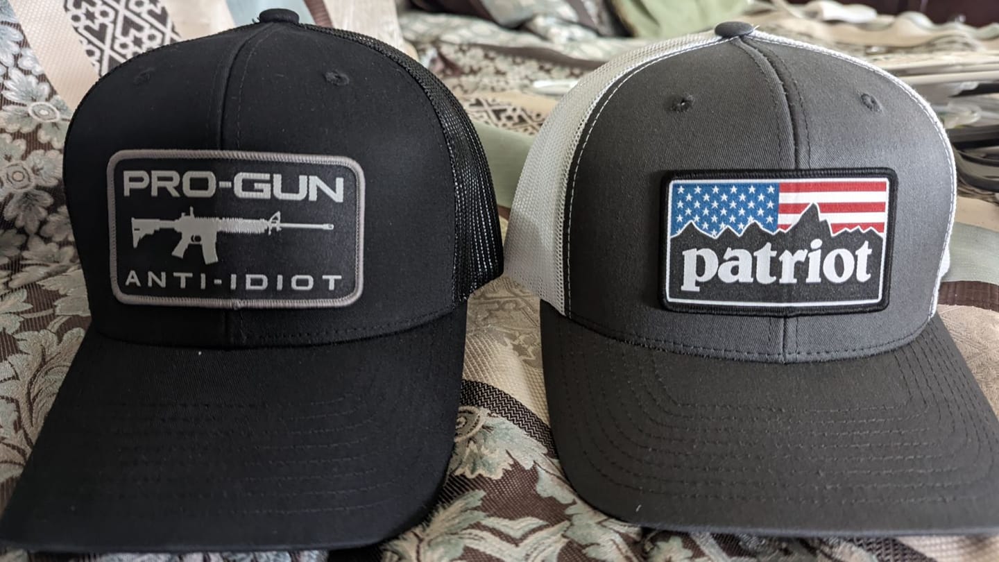 Customer photo review of Pro Gun Anti Idiot Woven Patch Hat