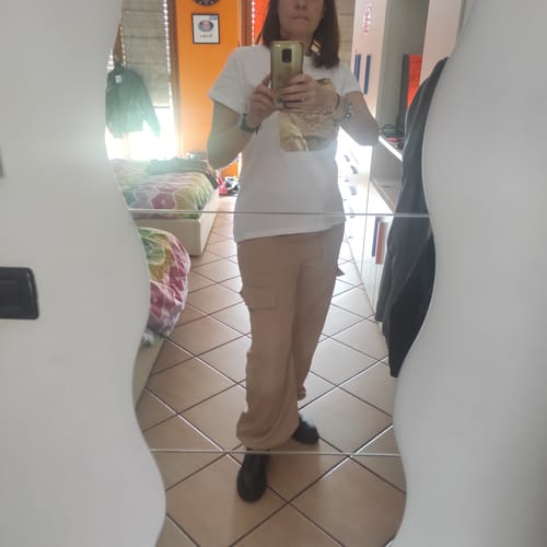 Customer photo review of Pantalone Cargo leggero oversize