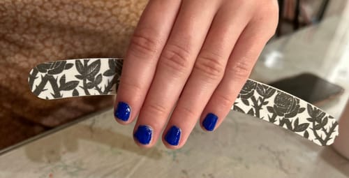 Customer photo review of Longwear Nail Polish - Blue Raspberry