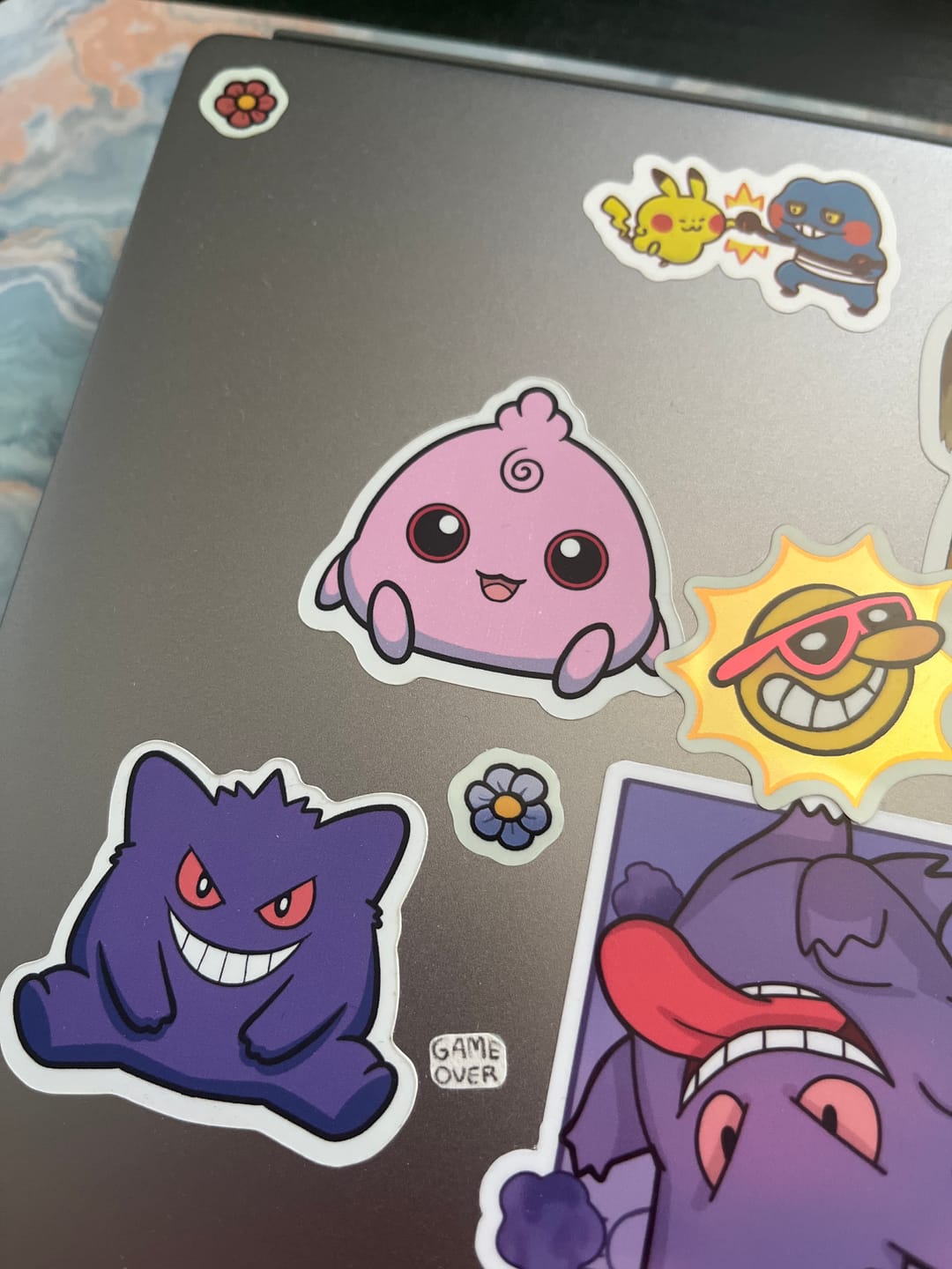 Customer photo review of Cute Baby Igglybuff Sticker - High-Quality Matte Vinyl Die-Cut Decal