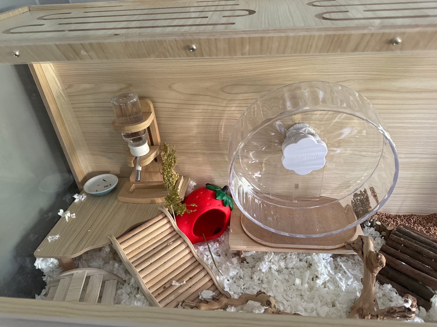 Customer photo review of Niteangel Water Bottle with Stand for Small pet Rodents