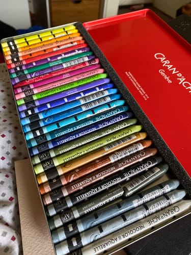 Customer photo review of Caran d'Ache Neocolor II - Set 30 Crayones Solubles al Agua