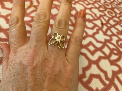 Customer photo review of Timeless Butterfly Ring Sterling Silver