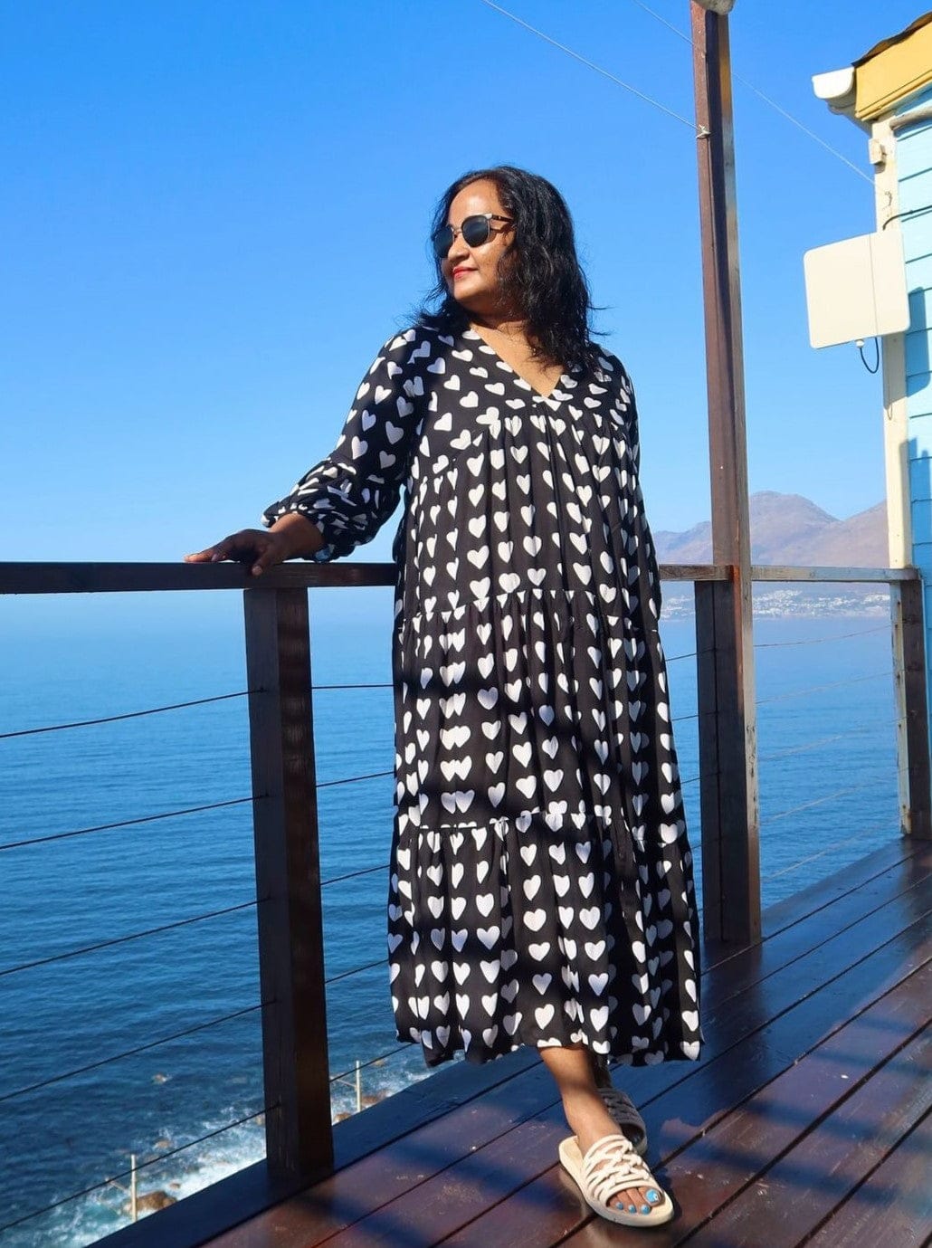 Customer photo review of Lover Black Modal Maxi Dress