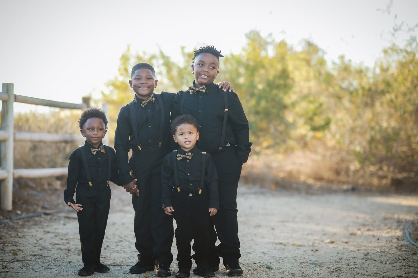 Customer photo review of Black & Gold Floral Bow Tie and Black & Gold Suspenders Set