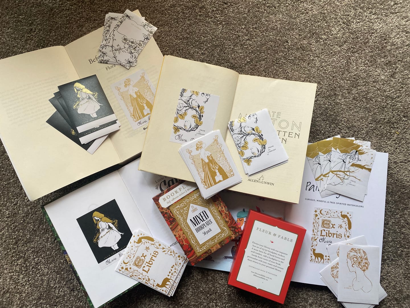 Customer photo review of Mixed bookplate box set