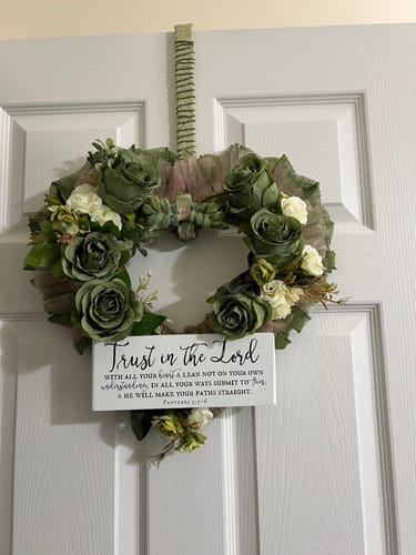 Customer photo review of Bulk 18" Sage Green Rose Bush Bouquet Faux Silk Floral Arrangements Wholesale
