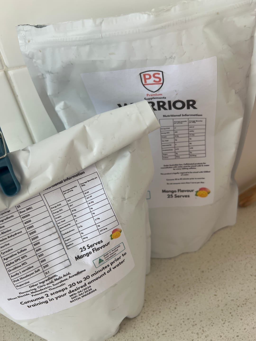 Customer photo review of Night warrior Caffeine-free Pre-workout