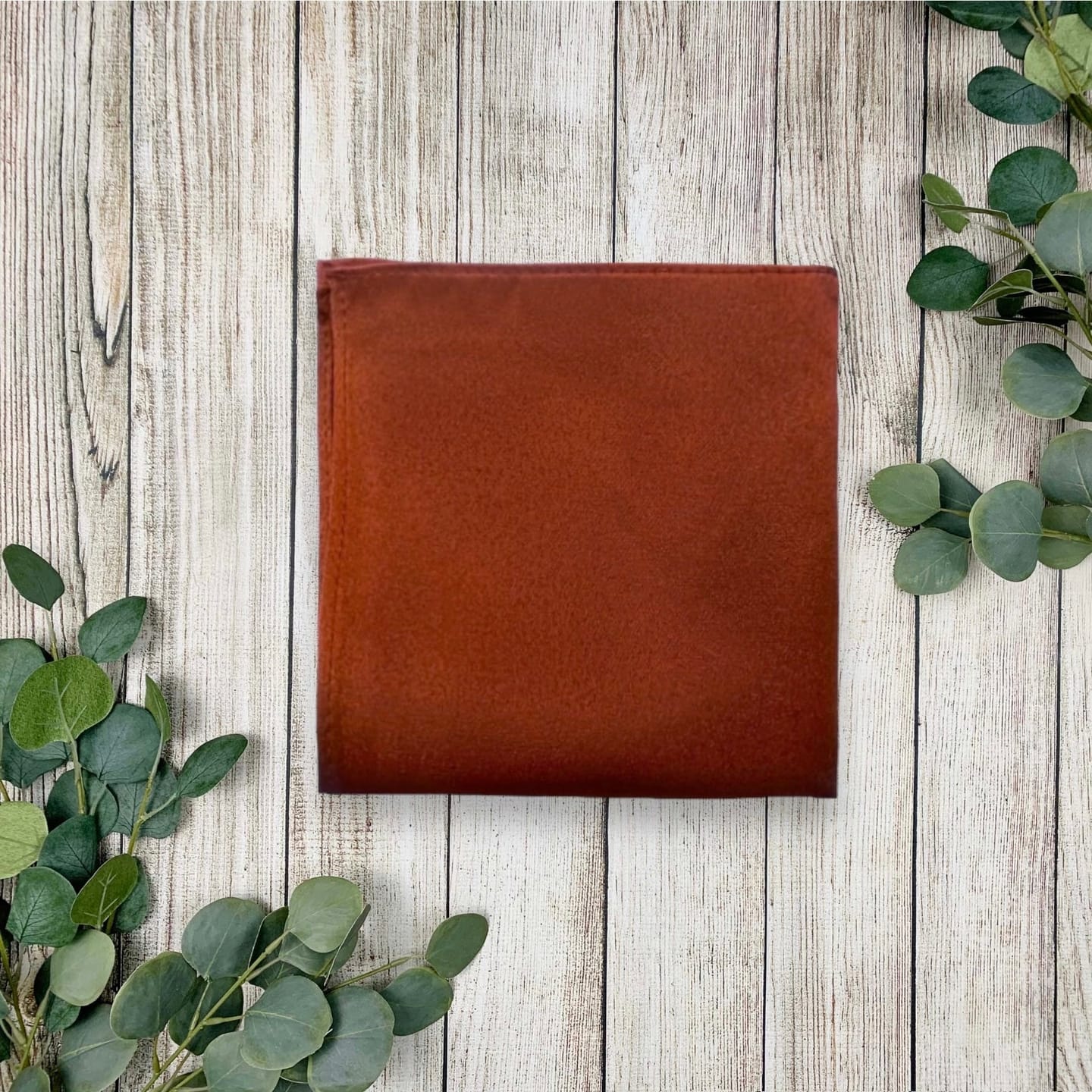 Customer photo review of Terracotta Satin Pocket Square