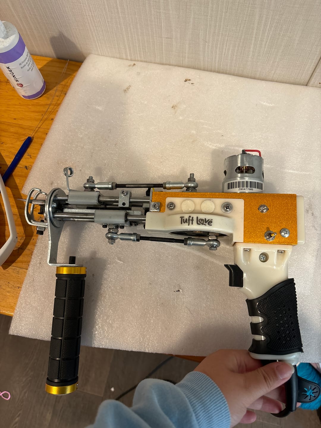 Customer photo review of The Spider — Cut & Loop Pile Tufting Machine