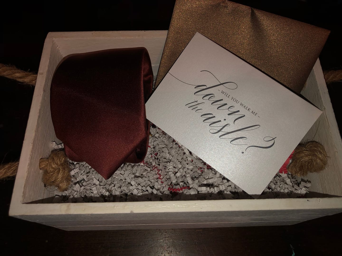 Customer photo review of Terracotta Satin Pocket Square