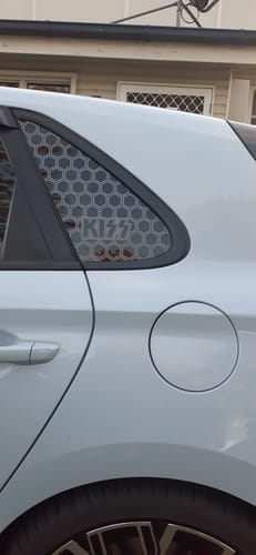 Customer photo review of Custom Quarter Window Sticker Pack (left and right)