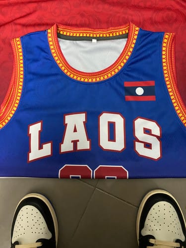Customer photo review of Laos Custom Basketball Jersey