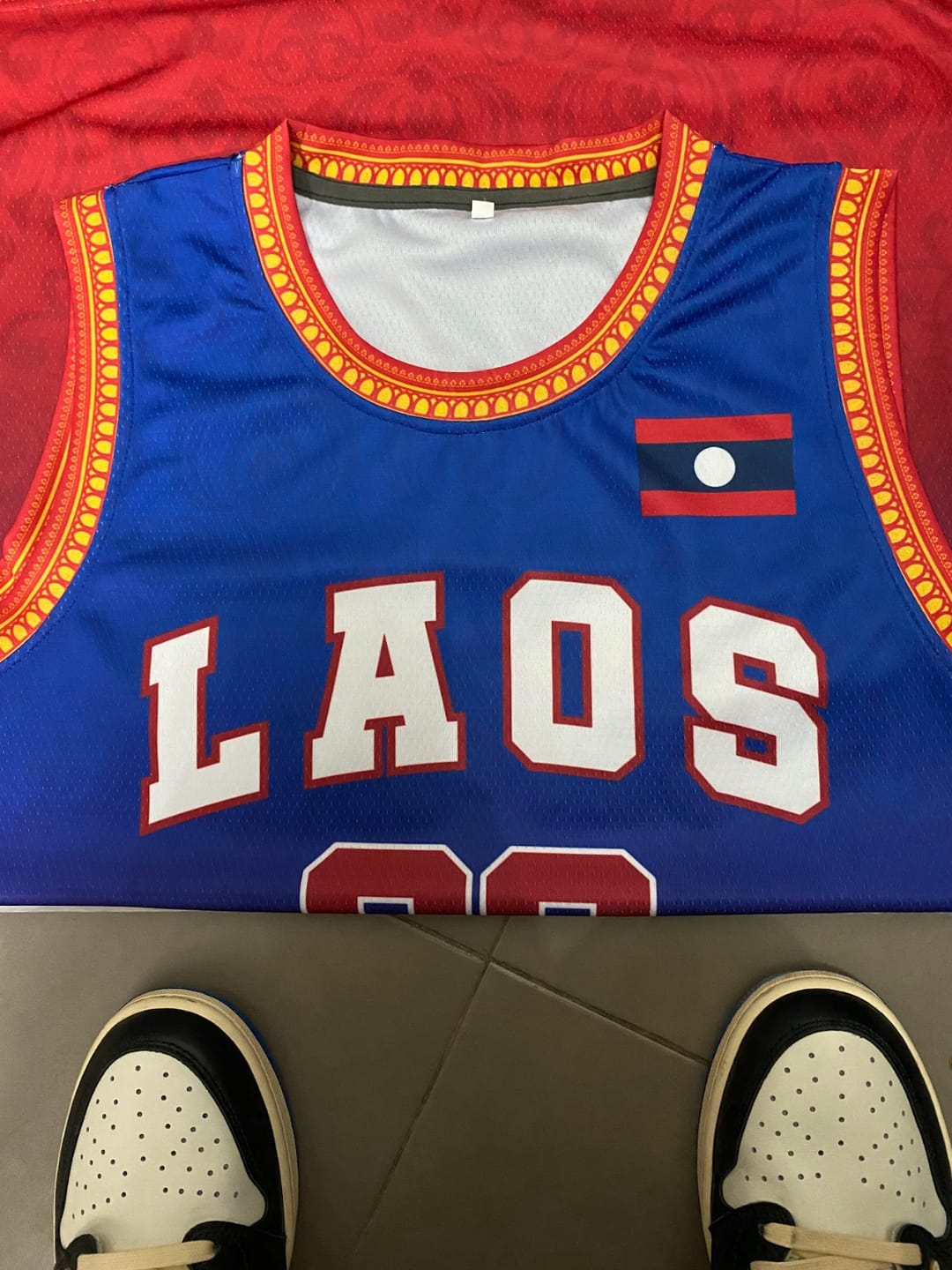Customer photo review of Laos Custom Basketball Jersey