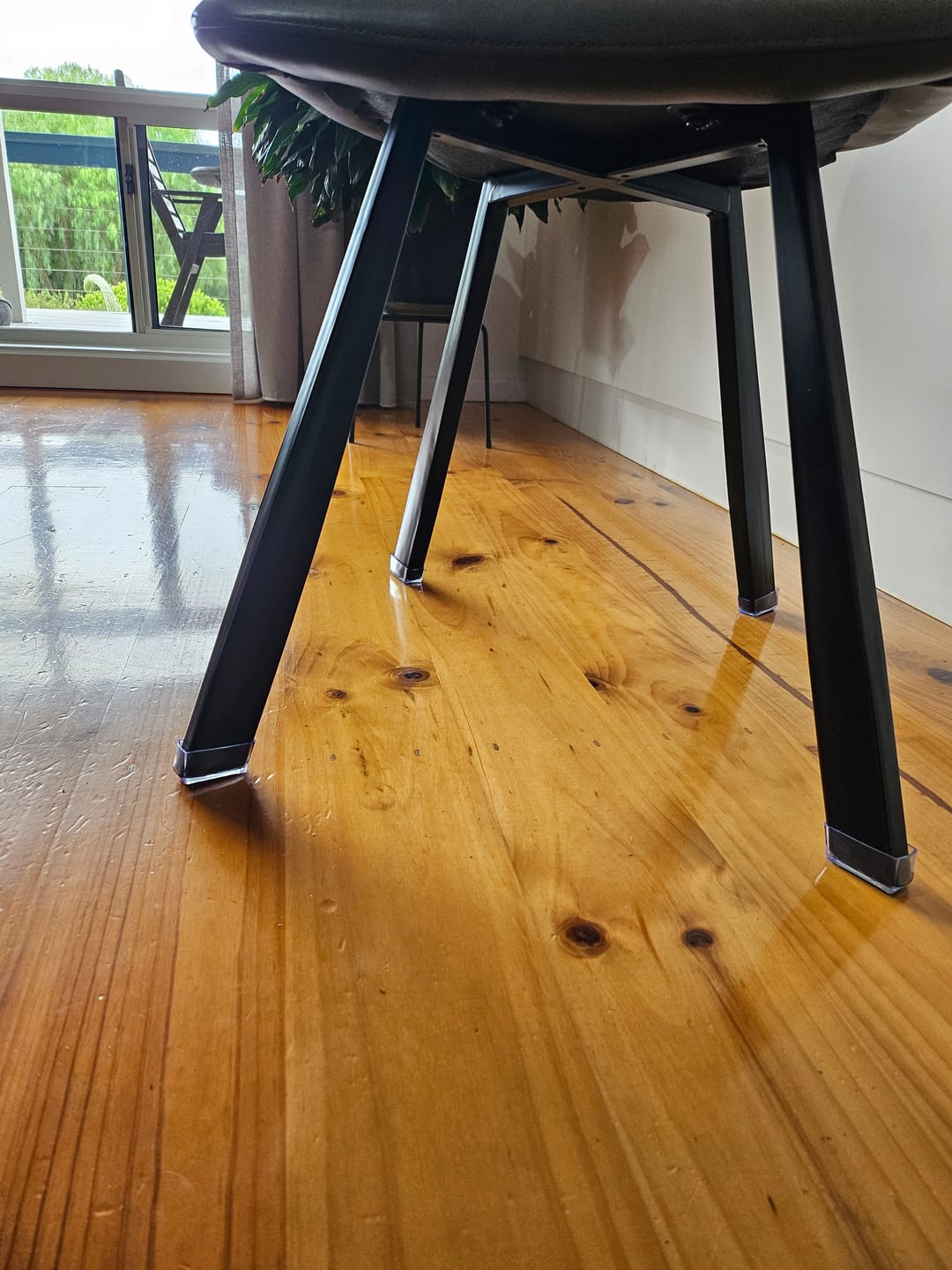 Customer photo review of Rectangle Chair Leg Protector Glides - 32x Pack