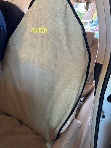 Customer photo review of Car Seat Towel BEIGE