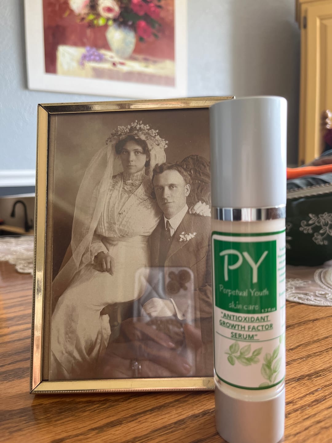 Customer photo review of BEST SELLER! 🤩 Powerful Growth Factor Serum 1.7 oz. Covers all the ABCs of good skin care! 🌿 Epidermal Growth Factor (EGF) helps reduce the appearance of fine lines and wrinkles.